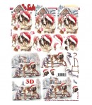 FEUILLE 3D ENFANTS ET CHIEN