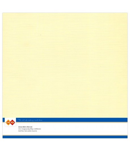 10 FEUILLES 30 X 30 CM 240GR - JAUNE PALE