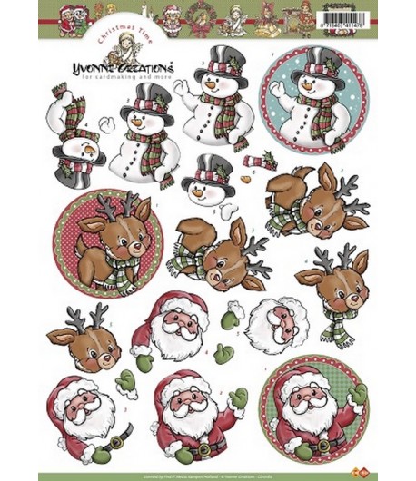 FEUILLE 3D PERSONNAGES DE NOEL