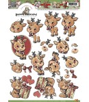 FEUILLE 3D RENNE DE NOEL