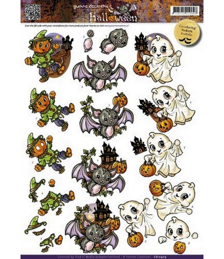 FEUILLE 3D HALLOWEEN