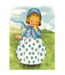  IMAGE 3D FILLETTE EN BLEUE 18.5X12 DF3D022A