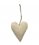 COEUR TISSU COULEUR LIN 8X9.5 CM