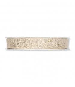 RUBAN CREME PAILLETE 1.5CM X 1 M