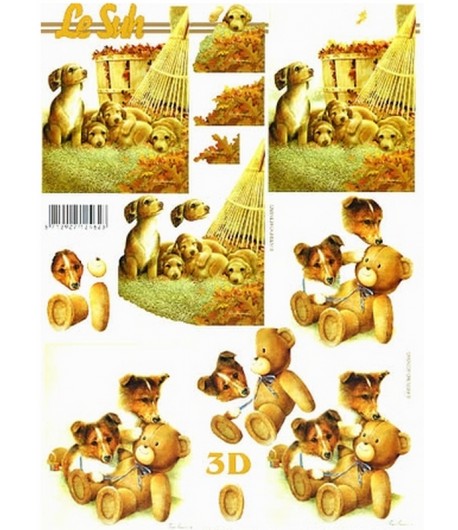 FEUILLE 3D LES CHIOTS