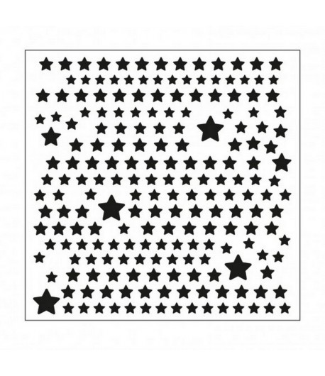 POCHOIR ETOILES 15X15