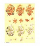 FEUILLE 3D BOUQUETS LYS ET MARGUERITES