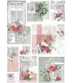 PAPIER DE RIZ BLUMEN 308 35X50