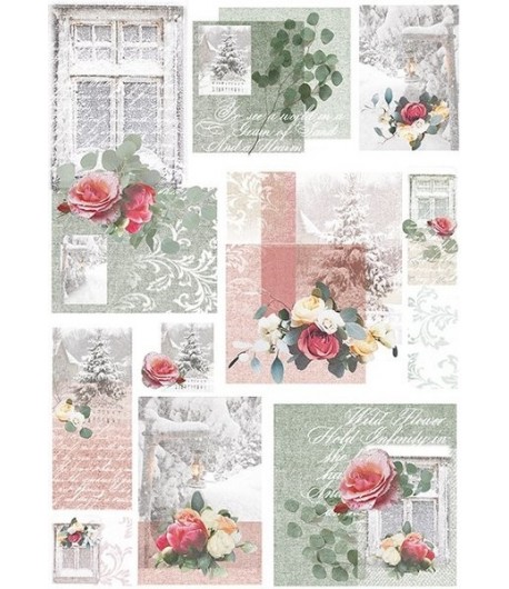 PAPIER DE RIZ BLUMEN 308 35X50