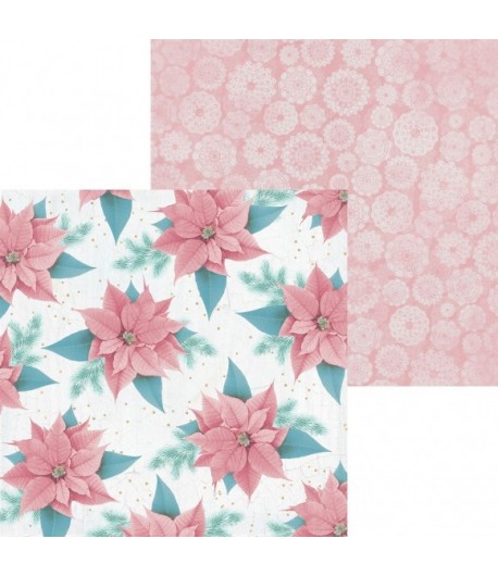 PAPIER KC PINK POINSETTIAS - 30X30CM