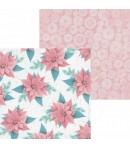 PAPIER KC PINK POINSETTIAS - 30X30CM