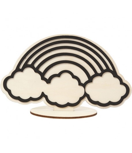 FIGURINE BOIS ARC EN CIEL POUR FOAM CLAY