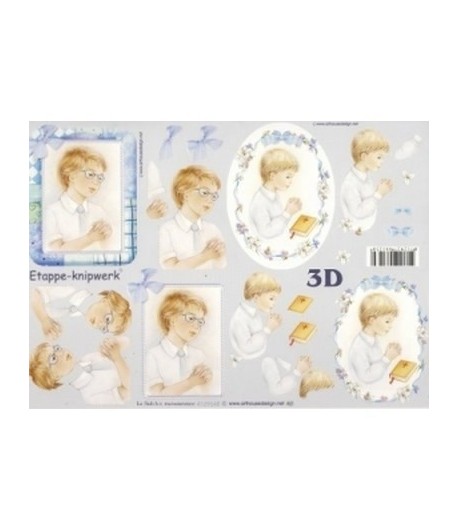 FEUILLE 3D COMMUNION GARCON 4169648