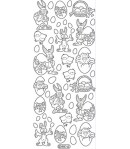 STICKERS PÂQUES ARGENT