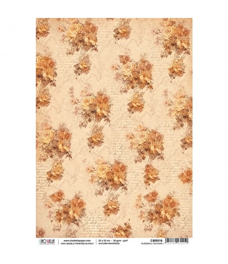 PAPIER DE RIZ SUDDENLY AUTUMN 22 X 32 CM