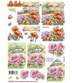 FEUILLE 3D COQUELICOTS