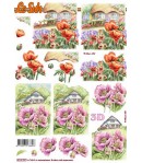 FEUILLE 3D COQUELICOTS