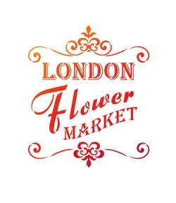 POCHOIR A4 LONDON FLOWER MARKET