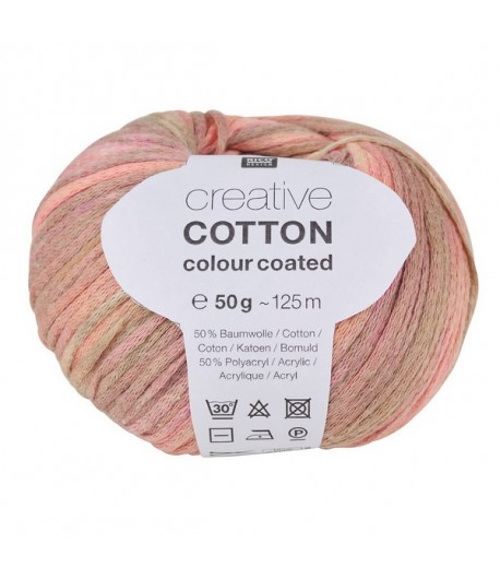 LAINE CREATIVE COTTON COLOUR COATED ROSE BRUN (004)
