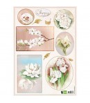 FEUILLE FLEURS BLANCHES - MD EWK1243