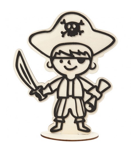FIGURINE BOIS PIRATE POUR FOAM CLAY