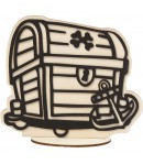 FIGURINE BOIS COFFRE POUR FOAM CLAY