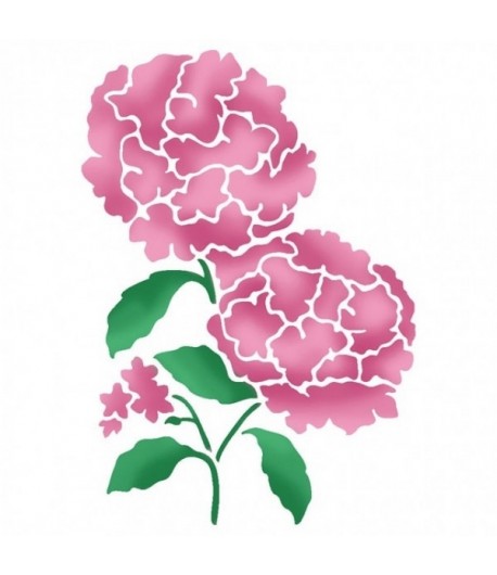 POCHOIR HORTENSIAS 21X29.7 KSG387