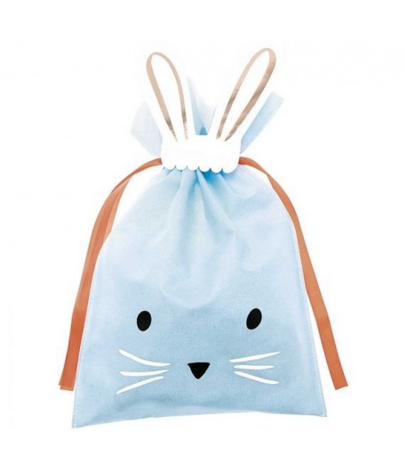 SAC CADEAU LAPIN BLEU 30X45CM