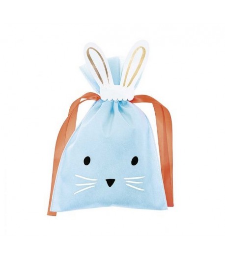 SAC CADEAU LAPIN BLEU 20X30CM