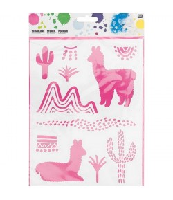 POCHOIR LAMAS ET CACTUS 18.5X24.5CM