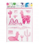 POCHOIR LAMAS ET CACTUS 18.5X24.5CM