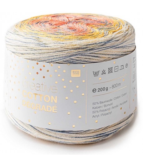 LAINE COTTON DEGRADE PRINT JAUNE