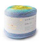 LAINE COTTON DEGRADE PRINT BLEU VERT (003)