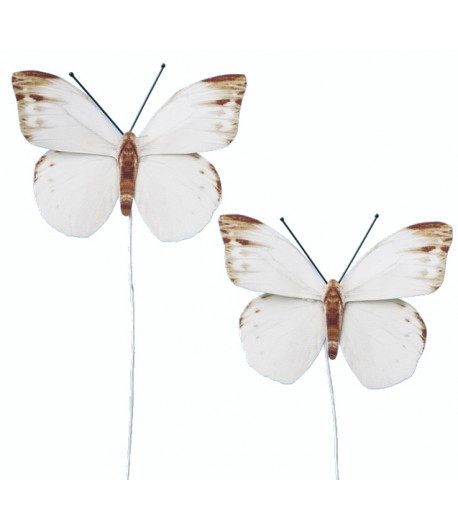 PAPILLONS X 2 - BLANC