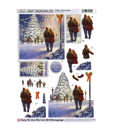 FEUILLE 3D BALADE SOUS LA NEIGE DCD616