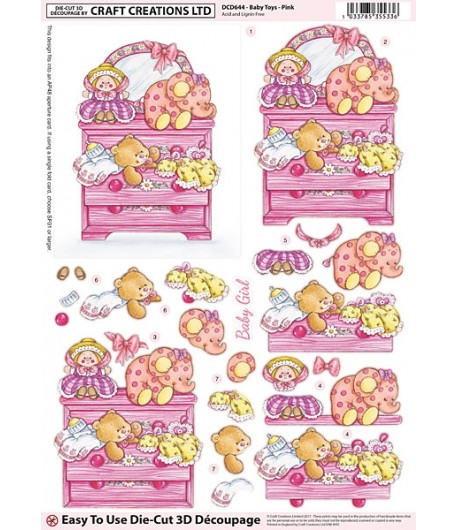 FEUILLE 3D JOUETS FILLE DCD644