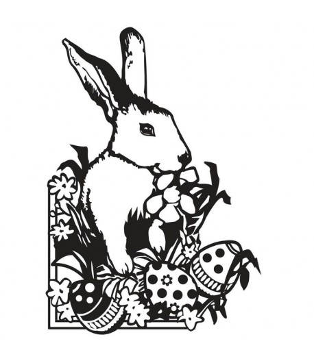 PLAQUE DE GAUFRAGE LAPIN DE PAQUES