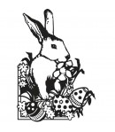 PLAQUE DE GAUFRAGE LAPIN DE PAQUES