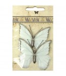 PAPILLONS X 2 - ECRU BLANC