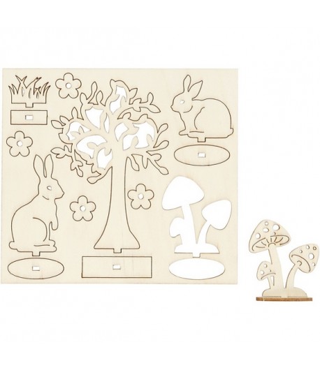 KIT MINIATURES BOIS LAPINS