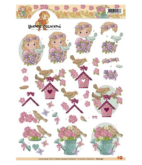 FEUILLE 3D FILLETTE - CD10196