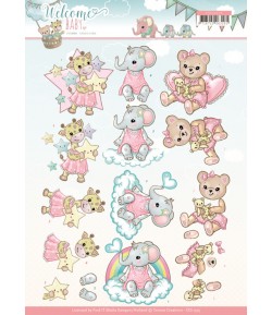 FEUILLE 3D WELCOME BABY - CD11325