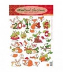 FEUILLE 3D ANIMAUX AK0059