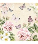 SERVIETTE FLEURS DE PAPILLONS