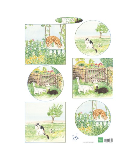 FEUILLE CHATS - IT609 - MARIANNE DESIGN