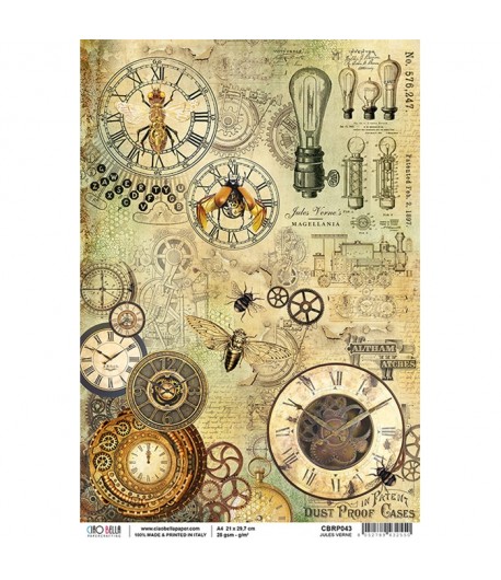 PAPIER DE RIZ JULES VERNE 21 X 29.7CM CBRP043