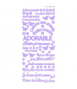 STICKERS FILLE LILAS