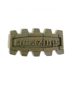 PLAQUE AMAZING EN MÉTAL - 4.5 X 2.5 CM - MITFORM 904