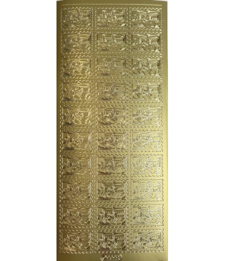 STICKERS TIMBRES BÉBÉ  - OR