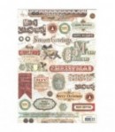 FEUILLE 3D JOYEUX NOEL VINTAGE